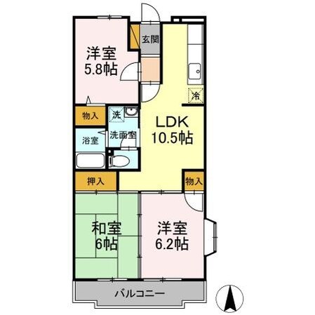 第７パールメゾン椎名の物件間取画像